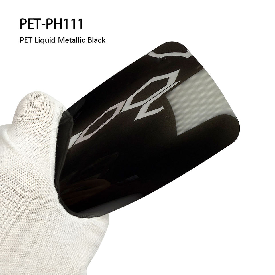 Высокоглянцевая PET-пленка «Жидкий металлик» (Metallic Black)