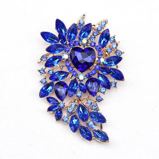 Large Colored Rhinestones Brooch
