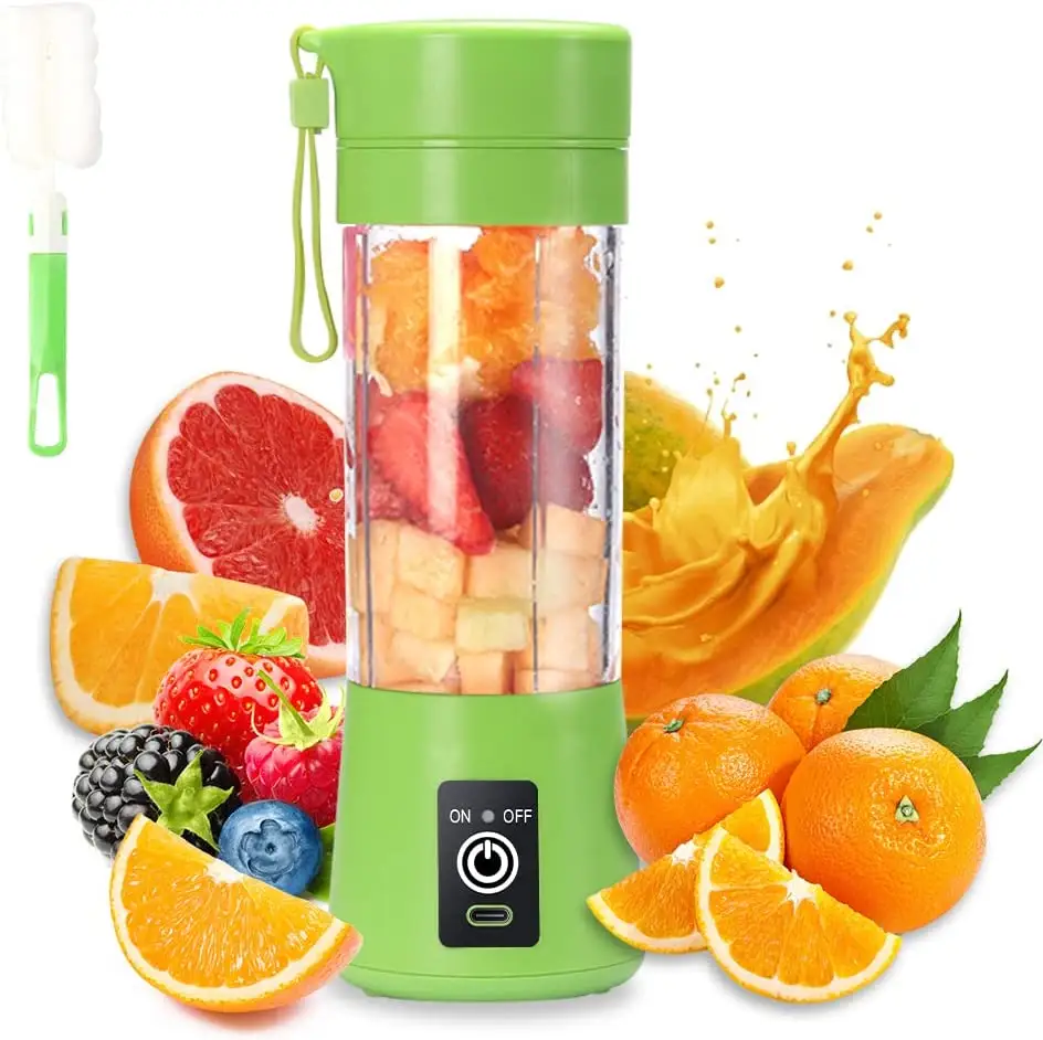 Wholesale Rechargeable Portable Juicer Blender Freshly Squeezed Juice Mixer Personal Safety 6 Blades Mini Juicer