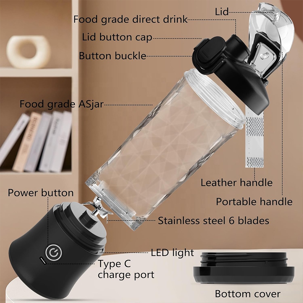 Home Appliance Stock Kitchen Chopper Fruit Juice Hand Portable Mini Smoothie Blender Machine Citrus Juicer