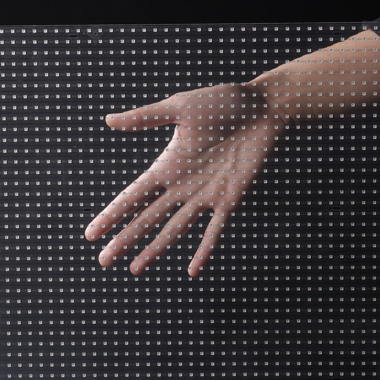 Transparent Led Screen Flexible Led Film Crystal Display Screen on Shopping Mall windows Glass Adhesive Led Advertising Panel