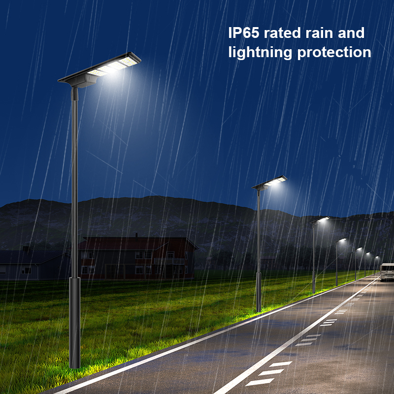 Factory Wholesale Integrated Solar Street Lamp Motion Sensor Outdoor Waterproof LED Light IP65 Rating for Road Application