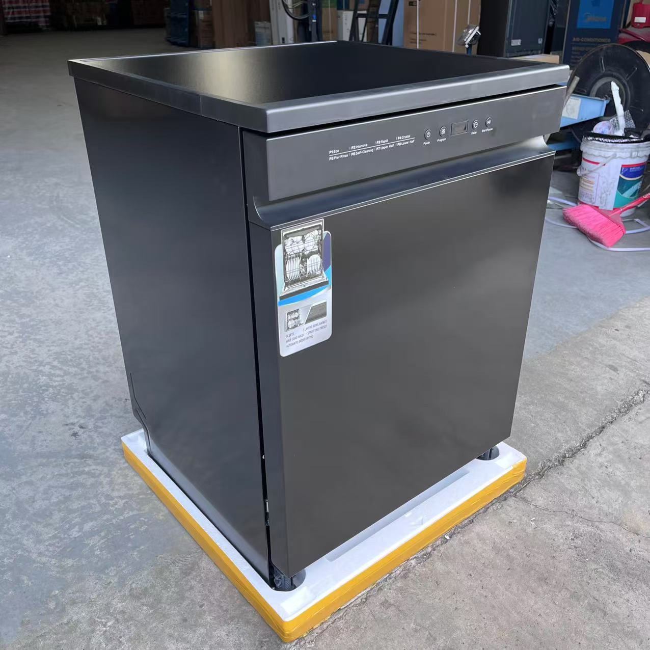 Household Dishwasher 14sets Black Color&stainless Steel Color 90 Mins Quick Wash Built in Freestanding Dishwasher 60*60*84.5