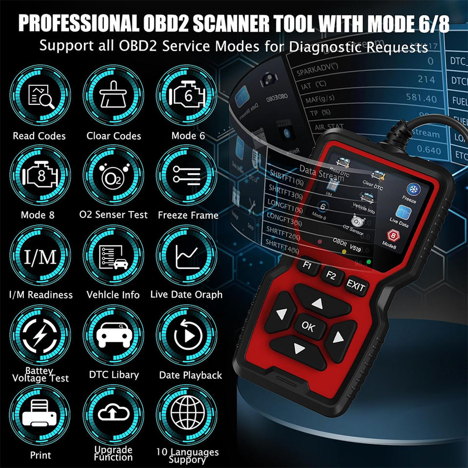 Полнофункциональный OBDII сканер V519