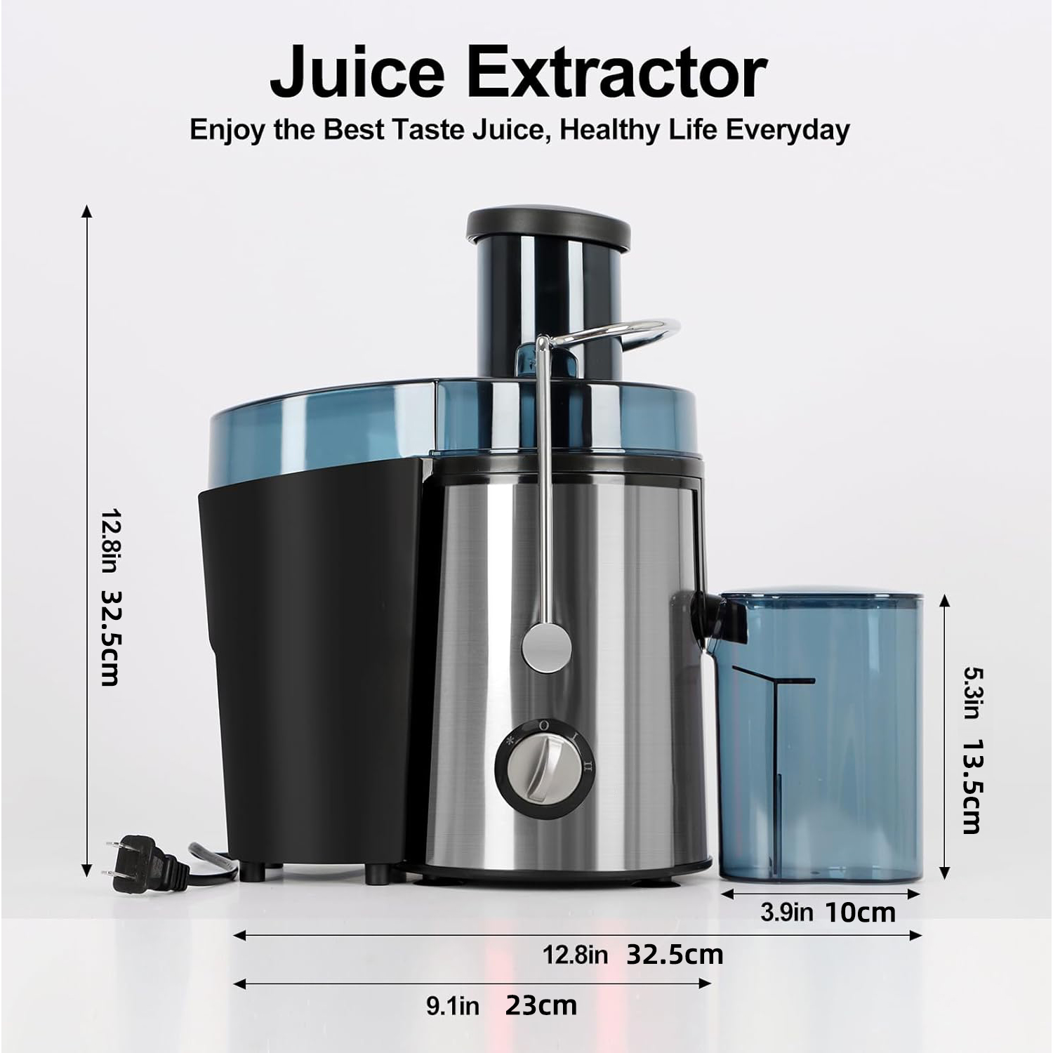 Electric PP Masticating Juicer with Reverse Function for Household & Hotel Use Easy to Clean English Operation