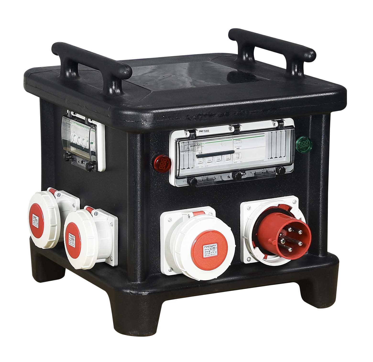 JH JH01 Portable 24-Way 3-Phase Plastic Temporary Power Distribution Box with Customizable Voltage and Current
