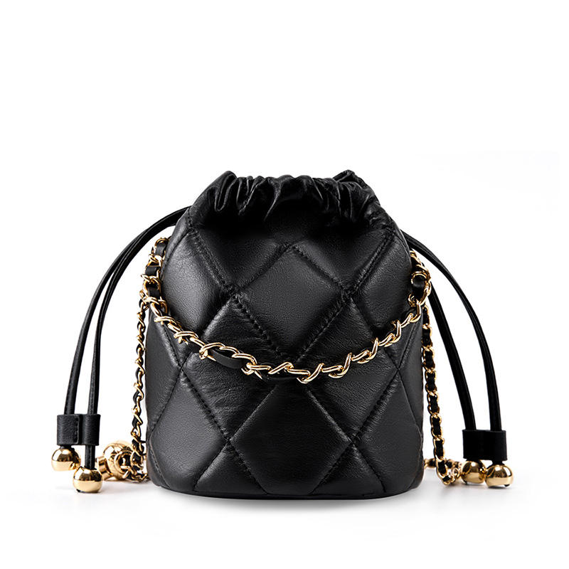 Роскошная сумка-ведро из натуральной кожи (Bucket Bag)