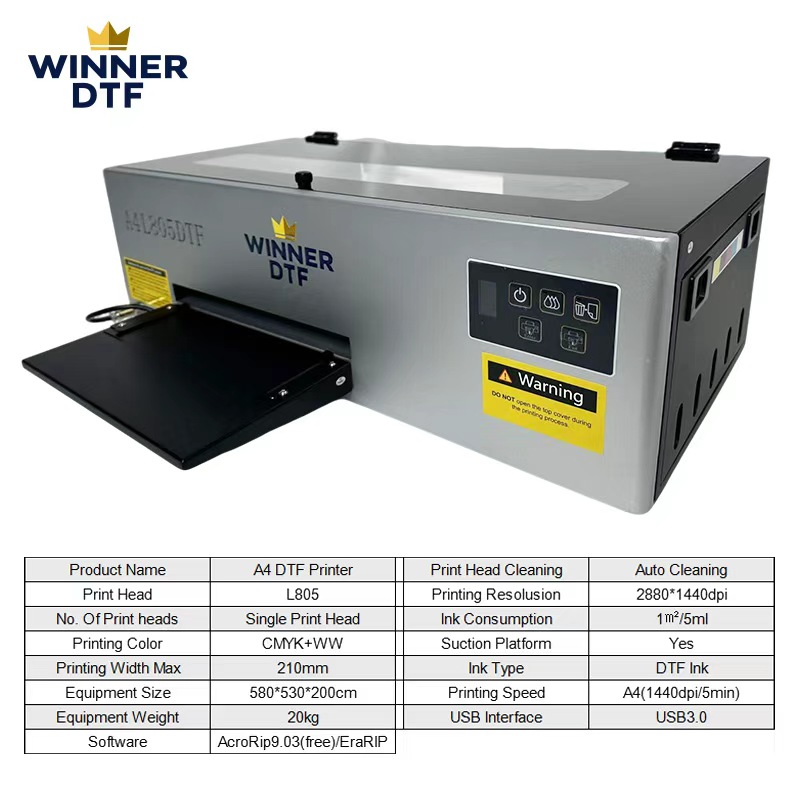 New Full-Automatic Epson Head A4 DTF Printer L805 Machine for T-Shirt Printing with 3-Year Warranty-Small Business Use