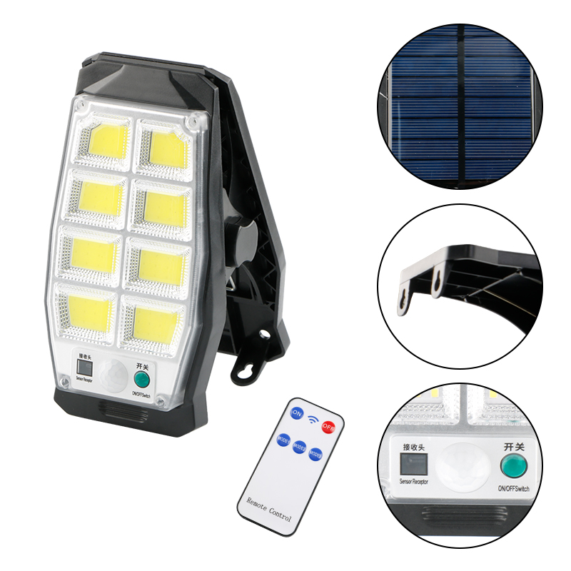 Solar Portable Clamp Light LED Outdoor Garden Clip Motion Sensor Lights IP65 Waterproof Security Light Sensor Courtyard Lamp