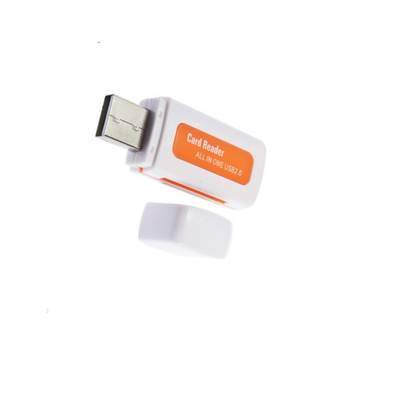 Hot Selling 4 in 1 Multi Function USB 2.0 Memory Card Reader Shape Card Reader Adapte for M2 SD DV TF Card