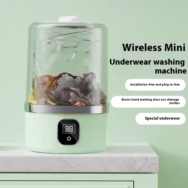 2025 New Design Mini Rechargeable Home Office Semi-Automatic Washing Machine Electric Condition Plastic Housing for Household