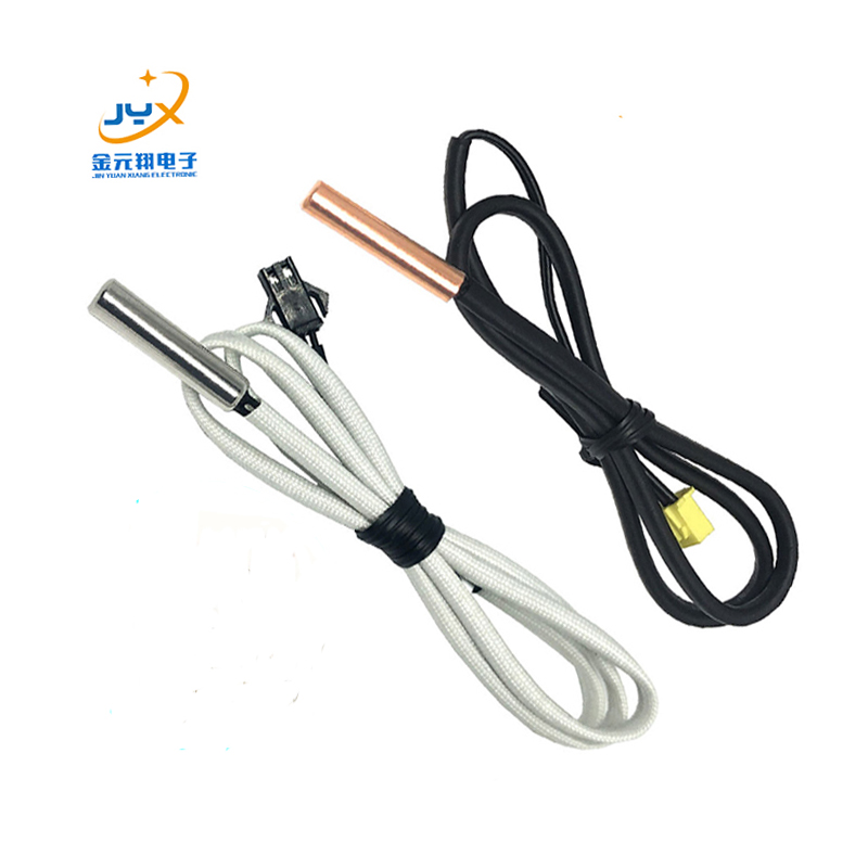 NTC 10K 3950 PTC Thermistor Air Conditioner Temperature Sensor with 5*25MM Copper Probe Housing