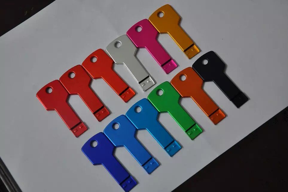 USB Gadgets Electronic Super Mini USB Key Metal Rectangle Pen Drive Pendrive Cle USB Memory Stick 16GB Flash Drive