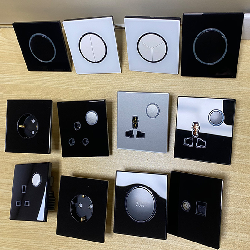UK&Universal Standard Wall Socket and Electrical Switch Interruptor Light Switch