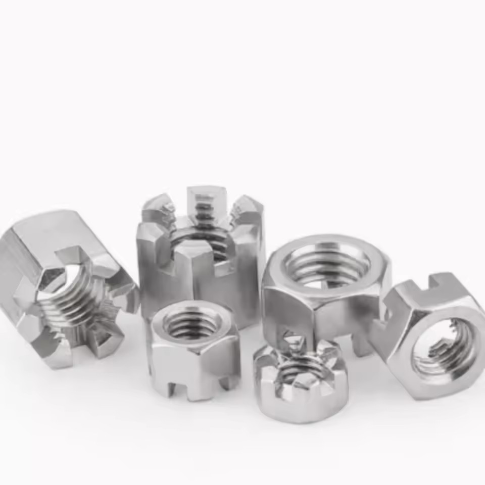 304 Stainless Steel Hexagonal Slotted Nut