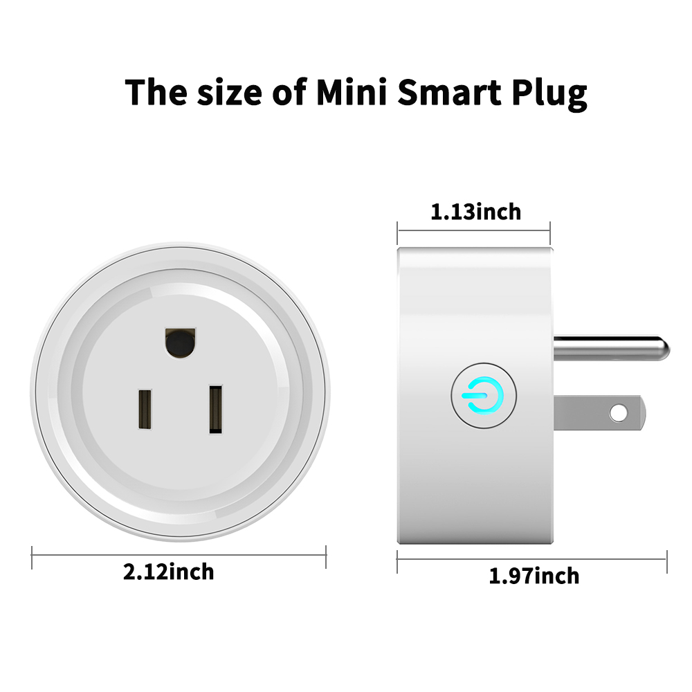 US Alexa Voice Control Socket Tuya App Wireless Wifi Smart Home Plugs Mini Electrical 10A Smart Plug