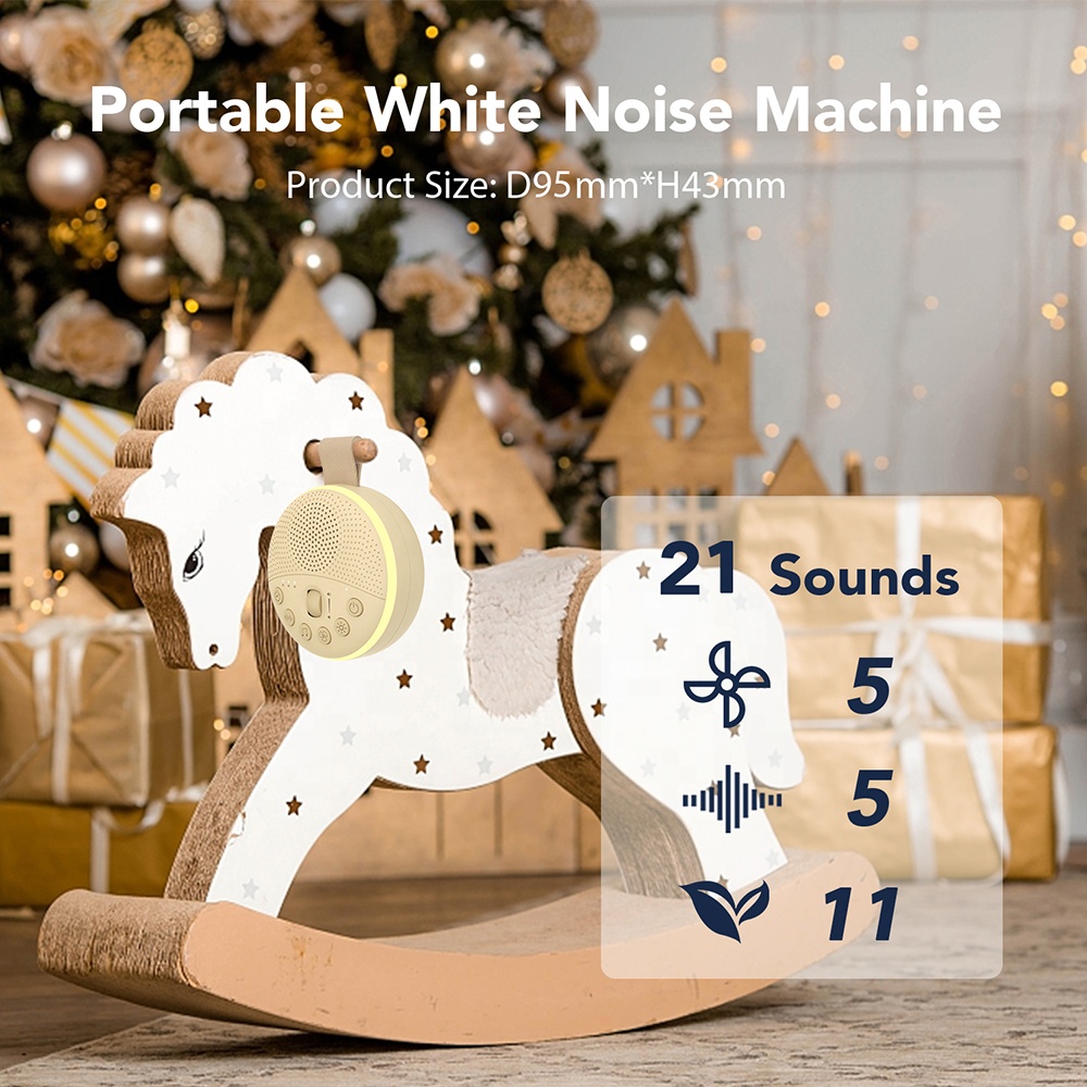 HiFiD New Design HFD-W15 Baby Noise Machine Night Light Soothing Sleep Aid White Noise Speaker Portable White Noise Machine Baby