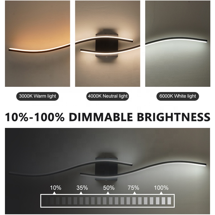 Batterypowered Wireless Wall Light Lamp ModernLED Wall Lamp for Hotel Bedroom Long Strip Corridor Touch Wall Lamp Remote Control