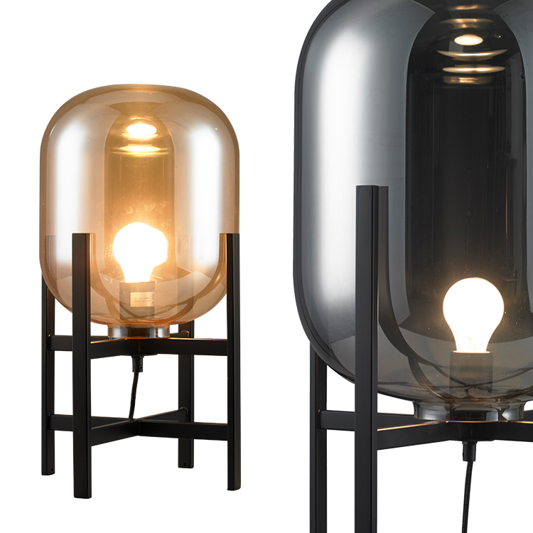 DLSSLIGHTING Modern Floor Lights for Home Decor Living Hotel Villa Four Legs Unique Glass Adjustable Led Floor Lamp