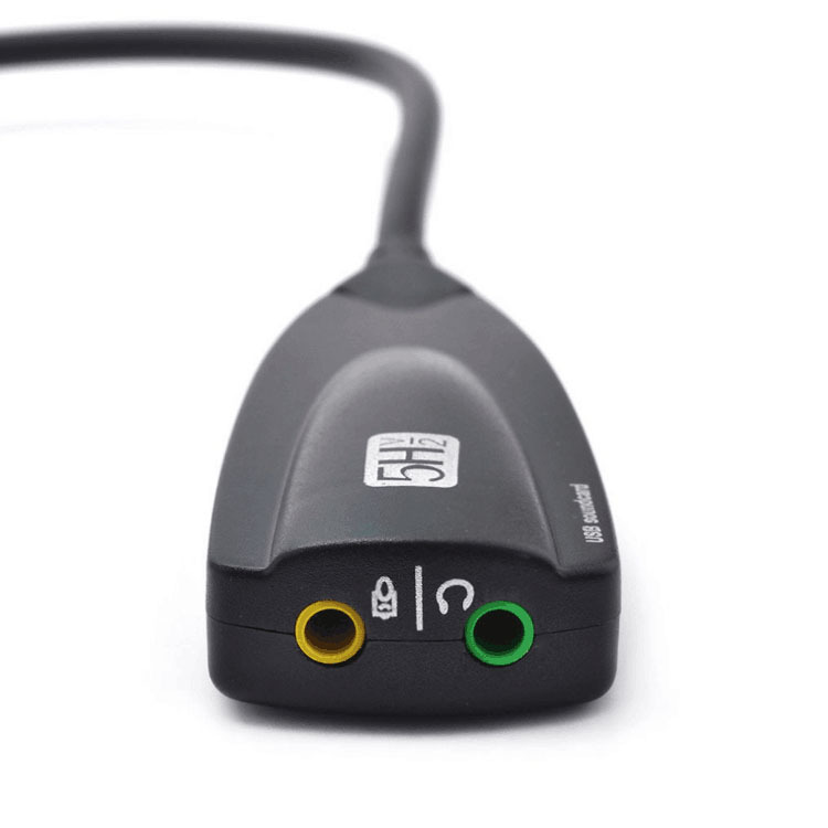 Steel Sound 5Hv2 USB Sound Card with Wired Virtual 7.1 Surround Sound 12 Channel Equalizer USB 2.0