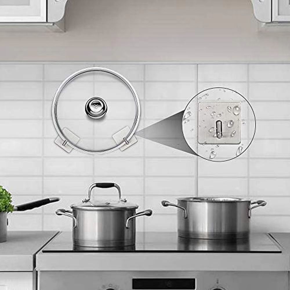 Adhesive Hooks Heavy Duty Stick on Wall Towel  Door Hooks Waterproof Stainless Steel Bathroom Adhesive Hook Bathroom Accessories