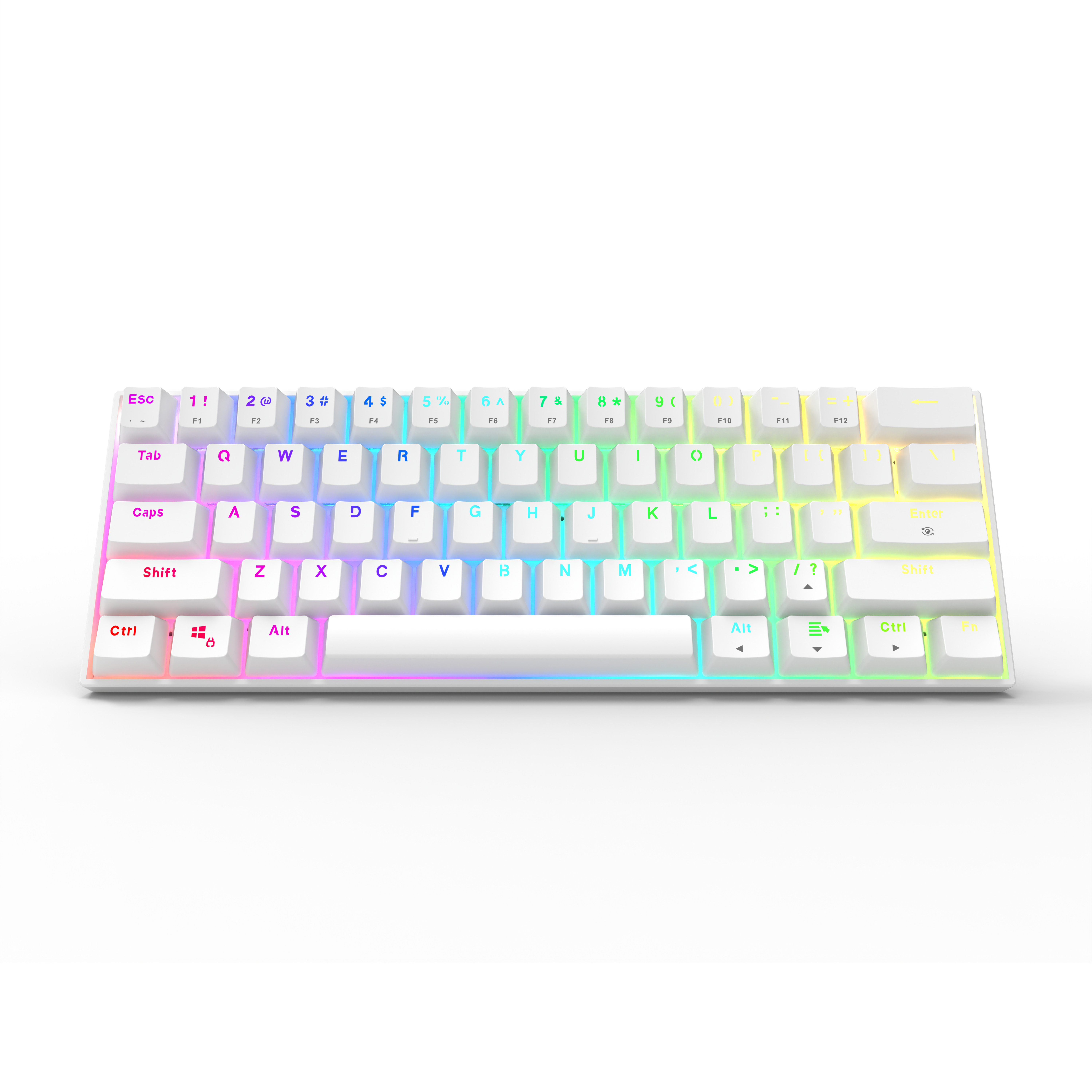 Custom Logo Wired Mechanical Keyboard Rainbow RGB 60% Hot Swap Gaming Keyboard for Gamer
