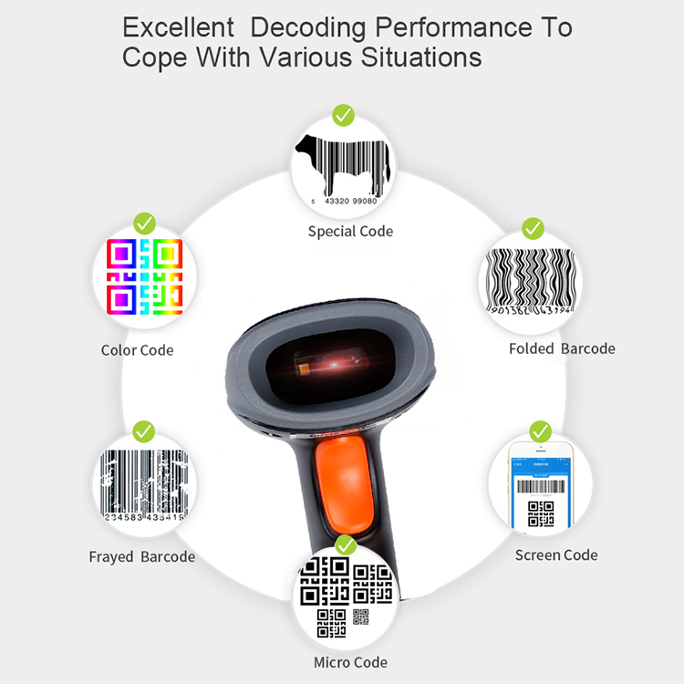 Edoo High Quality Cheap Price Made in China Supermarket Warehouse Store Desktop Handheld Usb Qr 1d 2d Barcode Scanner