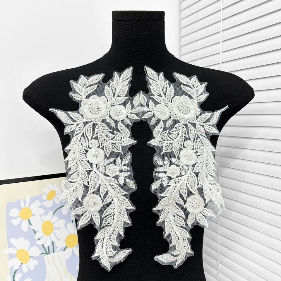 Mesh Beaded Tube (Sequin Embroidery)