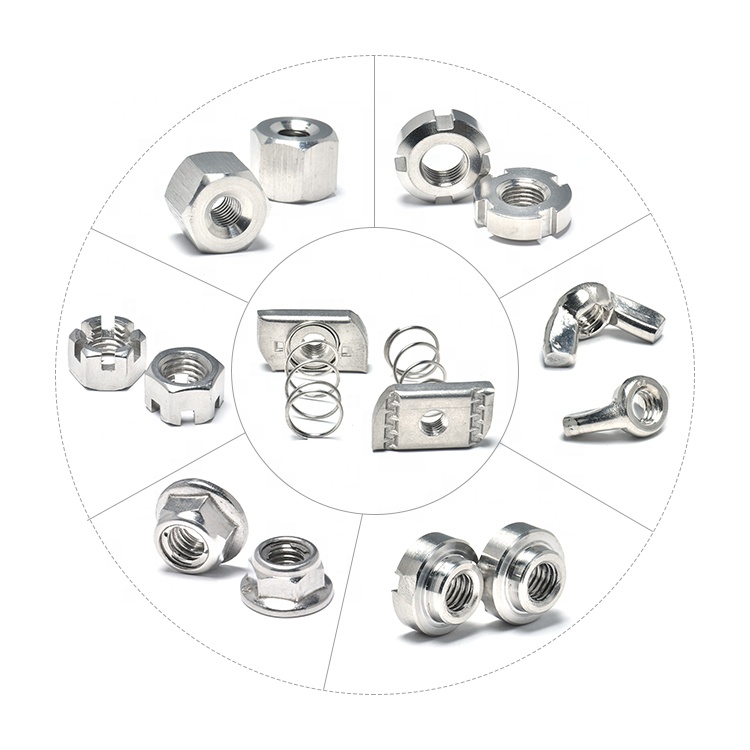 Customized A2 SS304 Anti Theft Twist Security Hex Breakaway Nuts M6 M8 Hex Tamper Proof Shear Nut