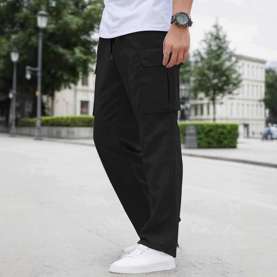 Mens Casual Work Cargo Multi-Pocket