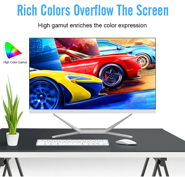 OEM ODM 24 Inch Intel N100 All-in-One PC 8GB 256GB Business Office Desktop Computer for Bulk Orders