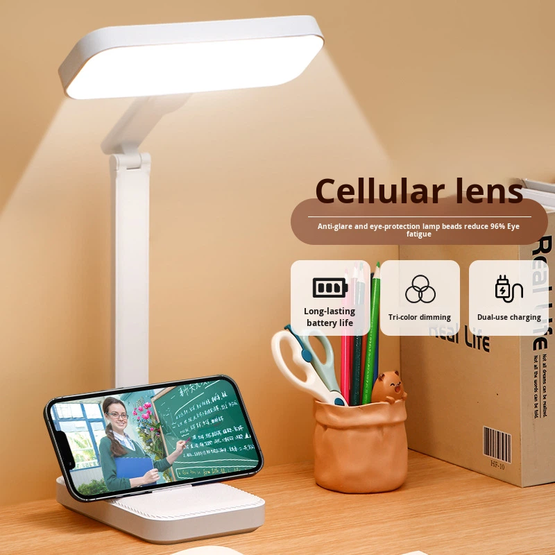 Table Lamp for Study Desk Battery Operated Reading Lamp Dimmable LED Desk Light Study Lamp for Students