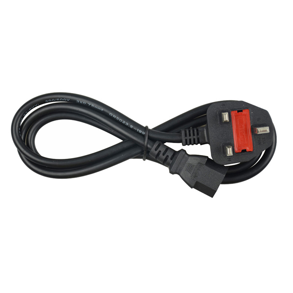 SIPU British 3 Pin 220V Fused Computer UK AC Power Cord Extension Cable PVC Jacket IEC Connector