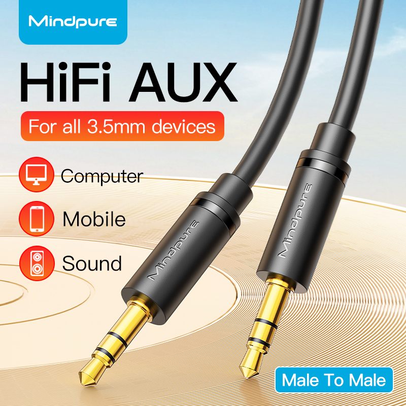 Mindpure 2RCA to 2RCA Audio Cable, Gold-Plated 2 RCA Male to Male Stereo Sound Cord for Amplifier HiFi Speaker Home Theater DVD