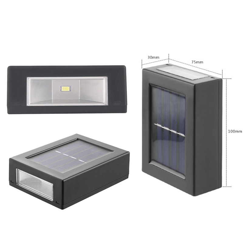 LED Solar Wall Light Outdoor Porch Garden Waterproof Wall Lamp up and Down Luminous Courtyard Staircase Solar Light for Garden