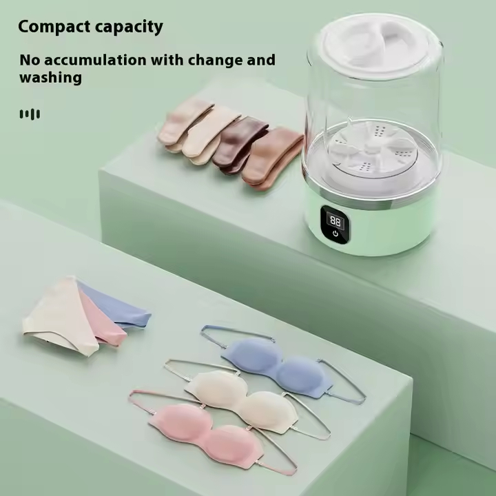 2025 New Design Mini Rechargeable Home Office Semi-Automatic Washing Machine Electric Condition Plastic Housing for Household