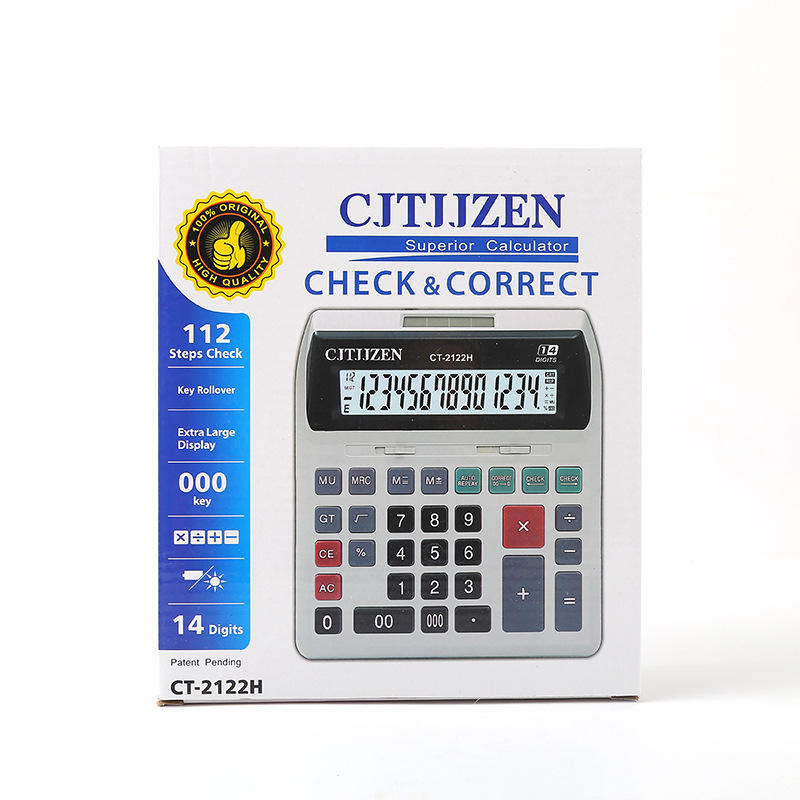 Калькулятор Citizen CT-2122H, 14-разрядный, универсальный, с двойным питанием (батарея/питание от сети), бизнес-подарок, электронный