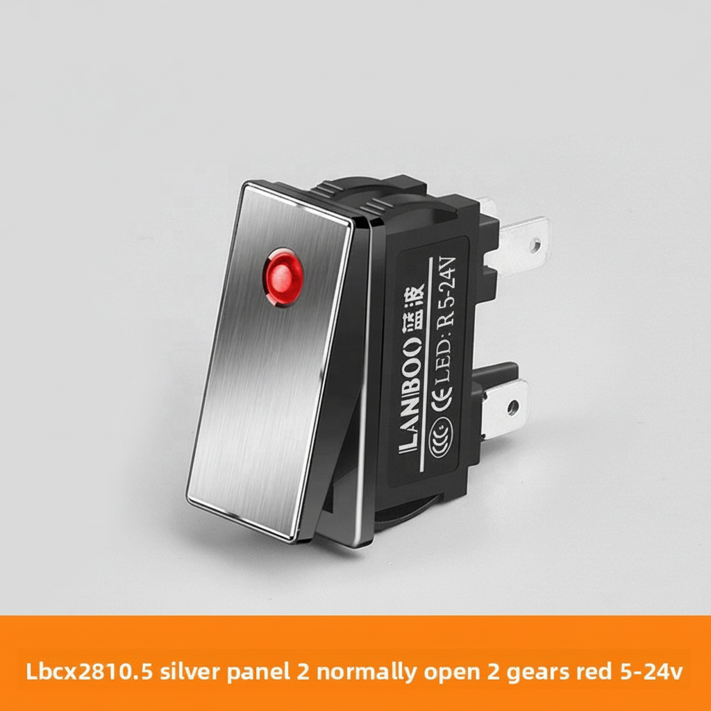 CX2810.5 Series Boat Type Rocker Switch Power Switch Car Four Feet Two Gear Three Gear Luminous PA66 220V 16A
