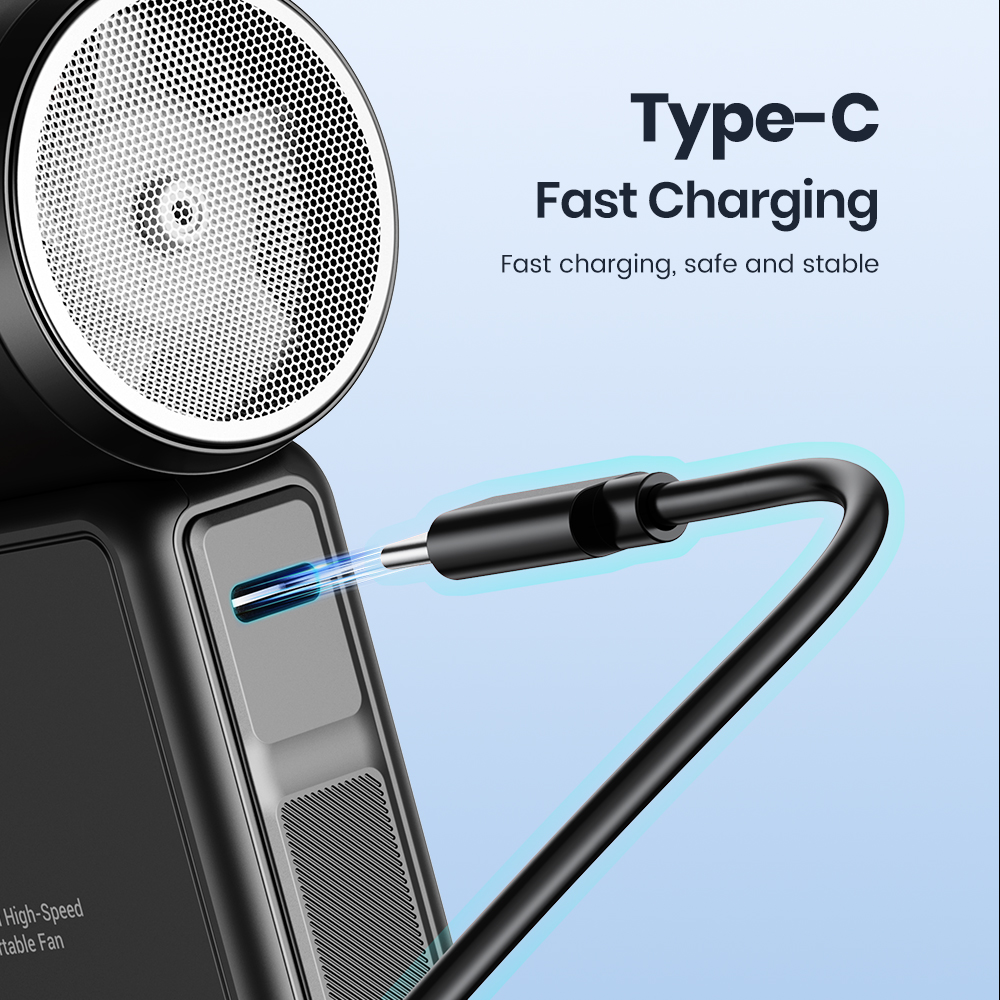 H1 15000RPM High Speed Portable Handheld Jet Fan with 5000mAh Battery Rechargeable Mini Hand Turbo Fan for Travel Office Outdoor