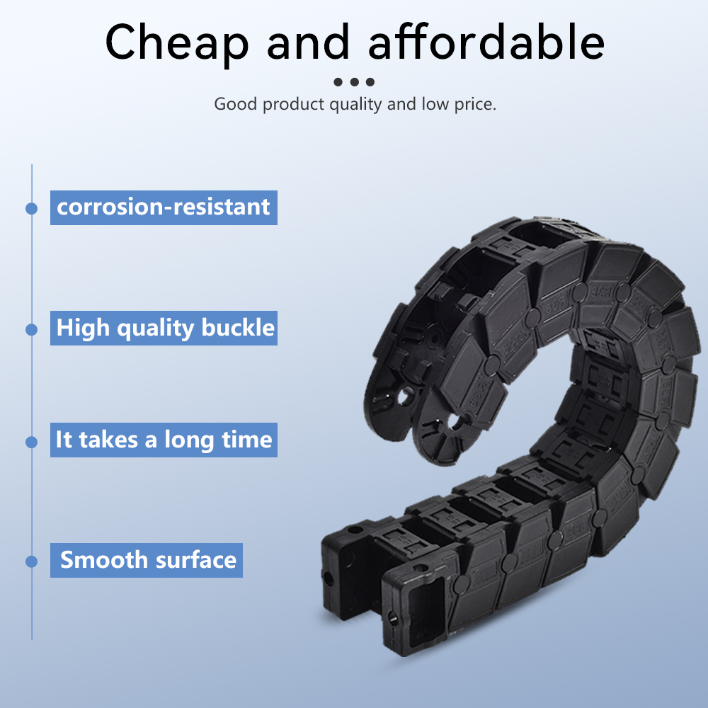 Customizable Nylon Plastic Drag Chain High-Load Fully Enclosed Cable Protection Bridge-Type Flexible Cable Carrier Chain