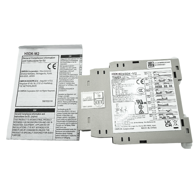 Solid State 10A 24VDC AC/DC General Purpose DIN Rail Time Relay 0.1s-1200h Original Brand H3DK-M2 2024 DIN Mount