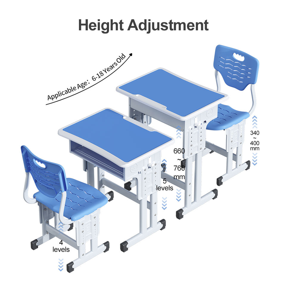 Стол и стул с регулировкой высоты (Height Adjustable)