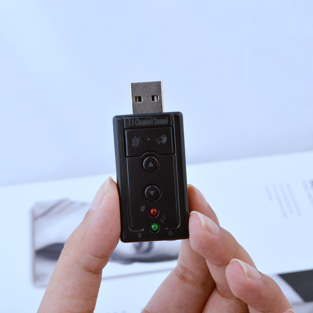 Wholesale 7.1 External USB Sound Card USB to Jack 3.5mm Headphone Audio Adapter Mic-phone Sound Card
