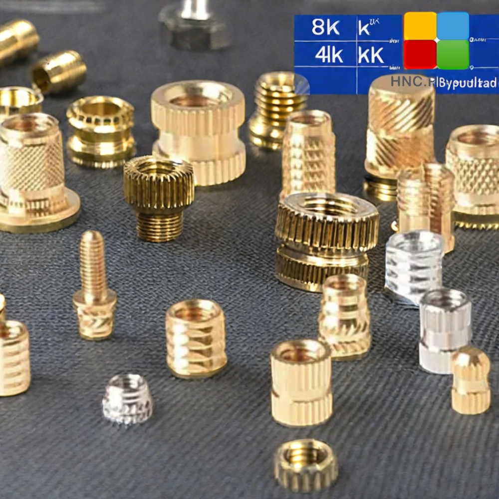 Custom Stainless Steel and Brass Hex Nuts Knurled Insert Nuts with Blind Holes Through Holes  CNC Machining Parts