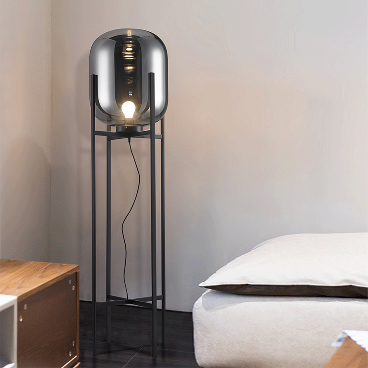 DLSSLIGHTING Modern Floor Lights for Home Decor Living Hotel Villa Four Legs Unique Glass Adjustable Led Floor Lamp