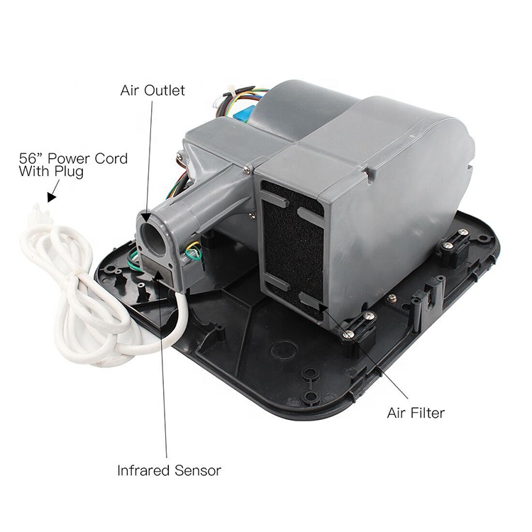 AIKE AK2800B Professional Manufacturer Durable Automatic Stainless Steel High Speed Hand Dryer for Commercial Bathroom