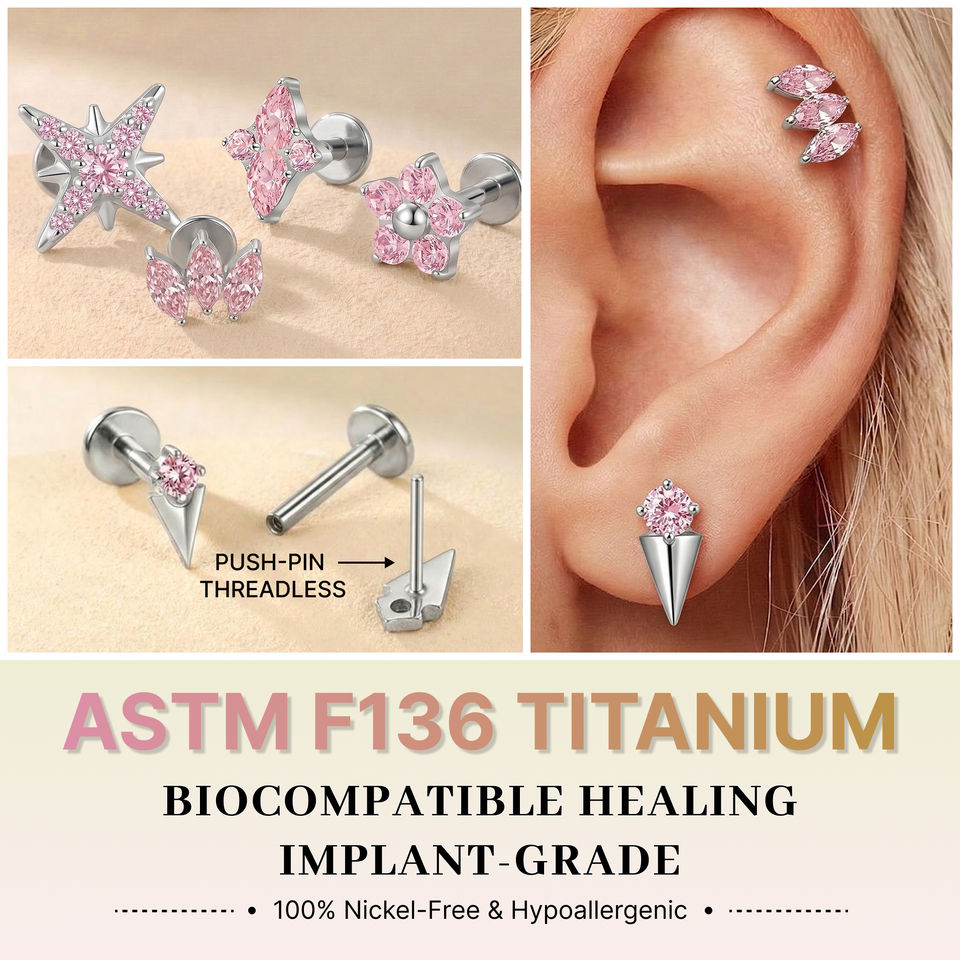 Лабрет JIAXIN (Implant Grade Titanium)