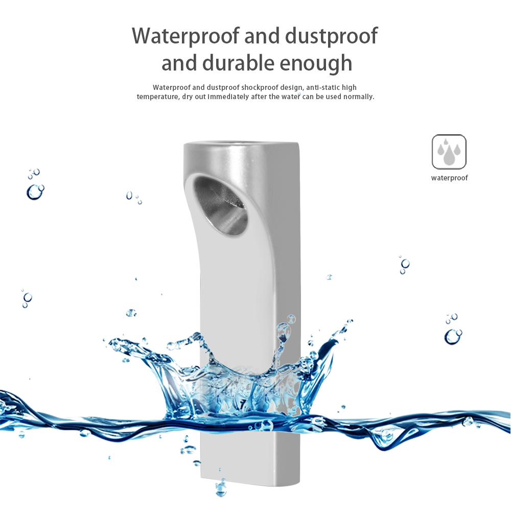 Customized Metal USB Flash Drive 512MB-128GB Waterproof Cartoon Style USB 3.0/2.0 Interface Mini Electronic Gadget Promotional