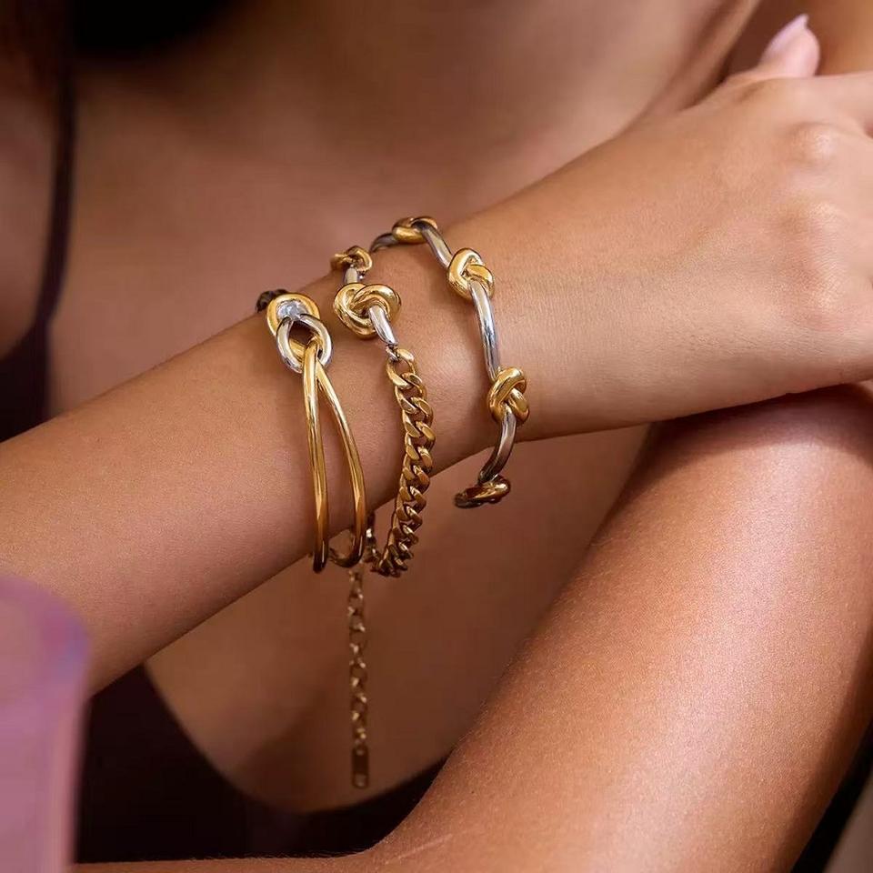 Золотая стальная цепочка (18K Gold Plated)
