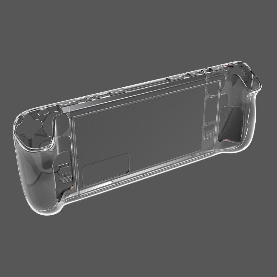 Anti Slip Hard PC Transparent Shell Case Skin for Steam Deck Crystal Clear Protective Case Game Console Cover
